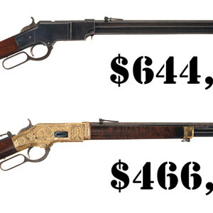 This Henry Rifle (top) and Winchester Model 1866 fetched record prices at auction recently.